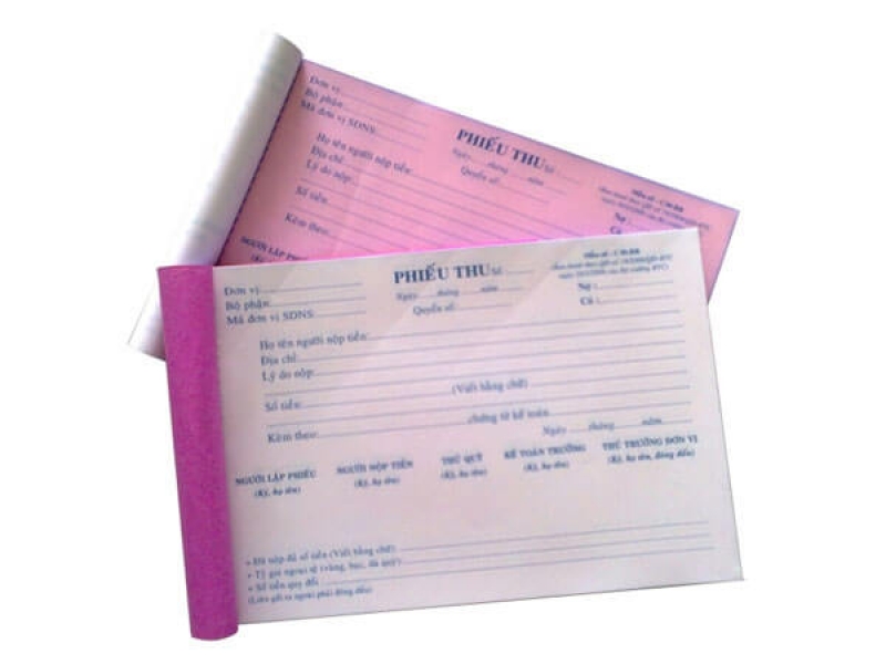 Phiếu thu 2 liên